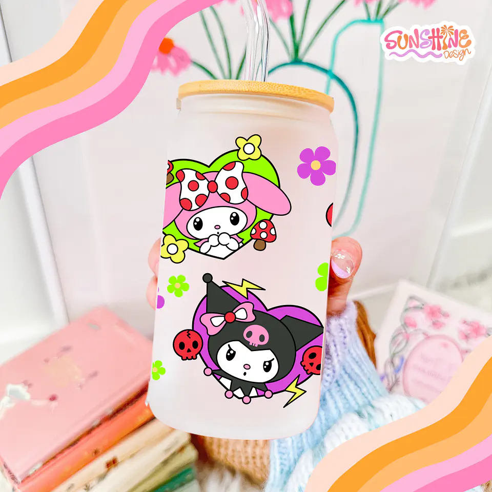  Melody and Kuromi Glass Cup 2