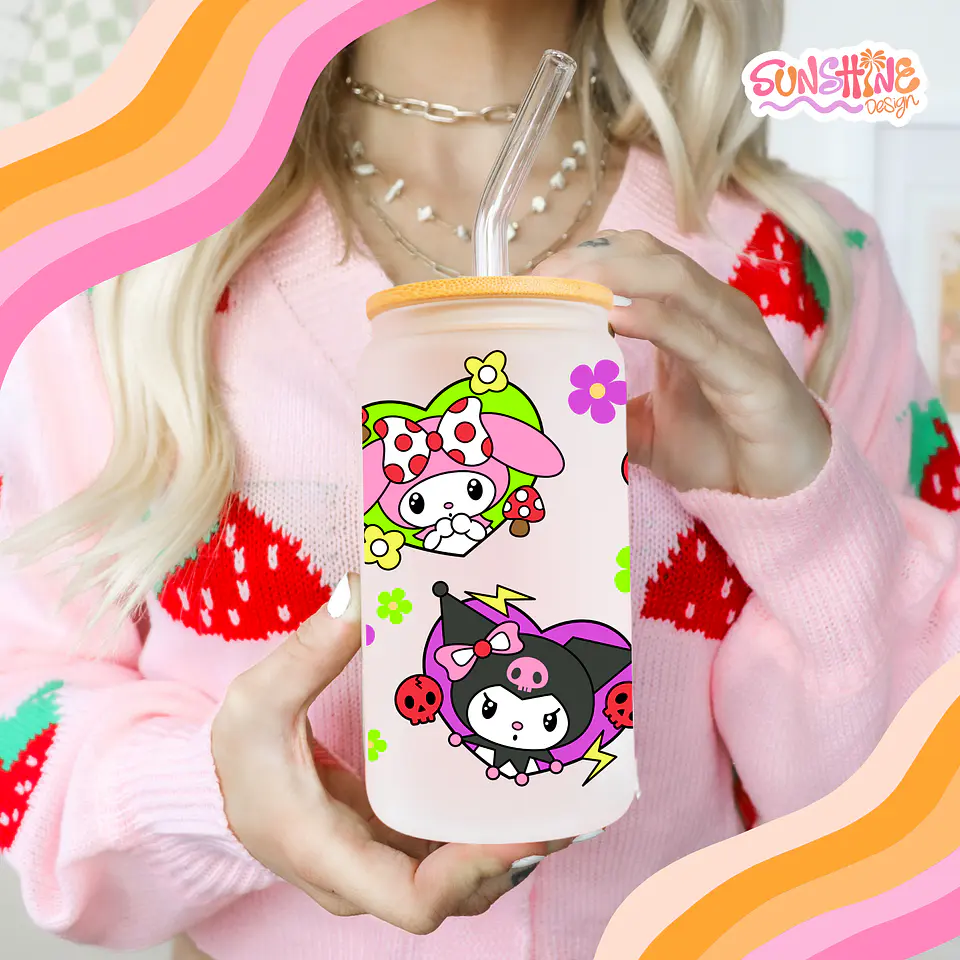  Melody and Kuromi Glass Cup 1