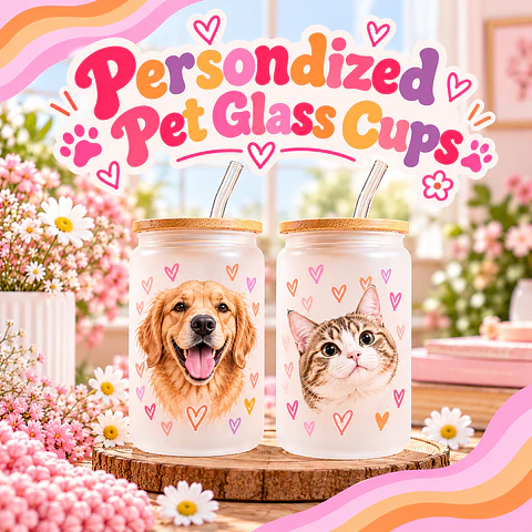Personalized Pet Glass Cups