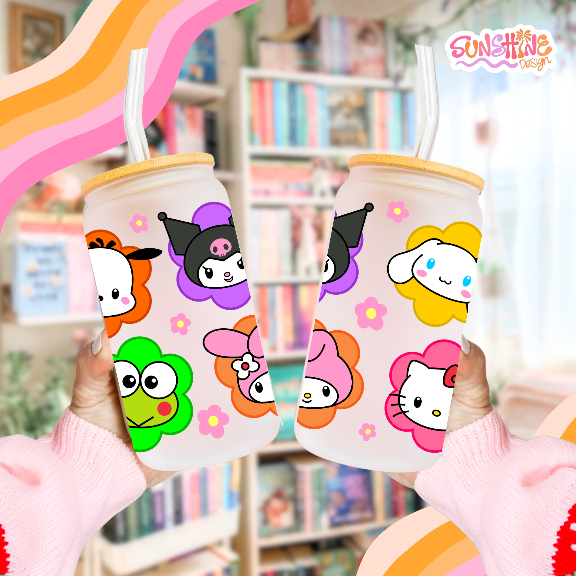 Kitty and Friends Glass Cup 3
