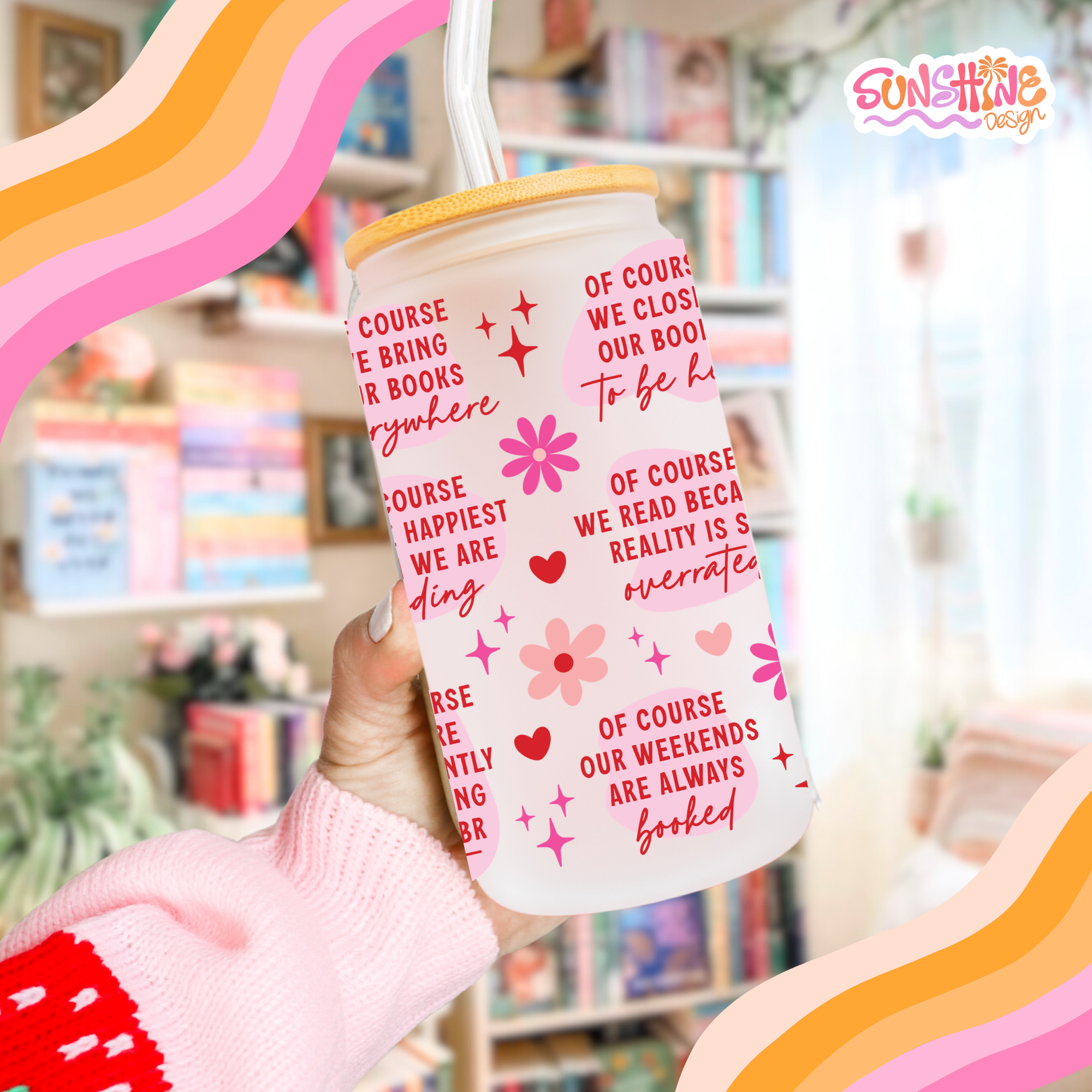 Hot Girls Book Club Glass Cup 2
