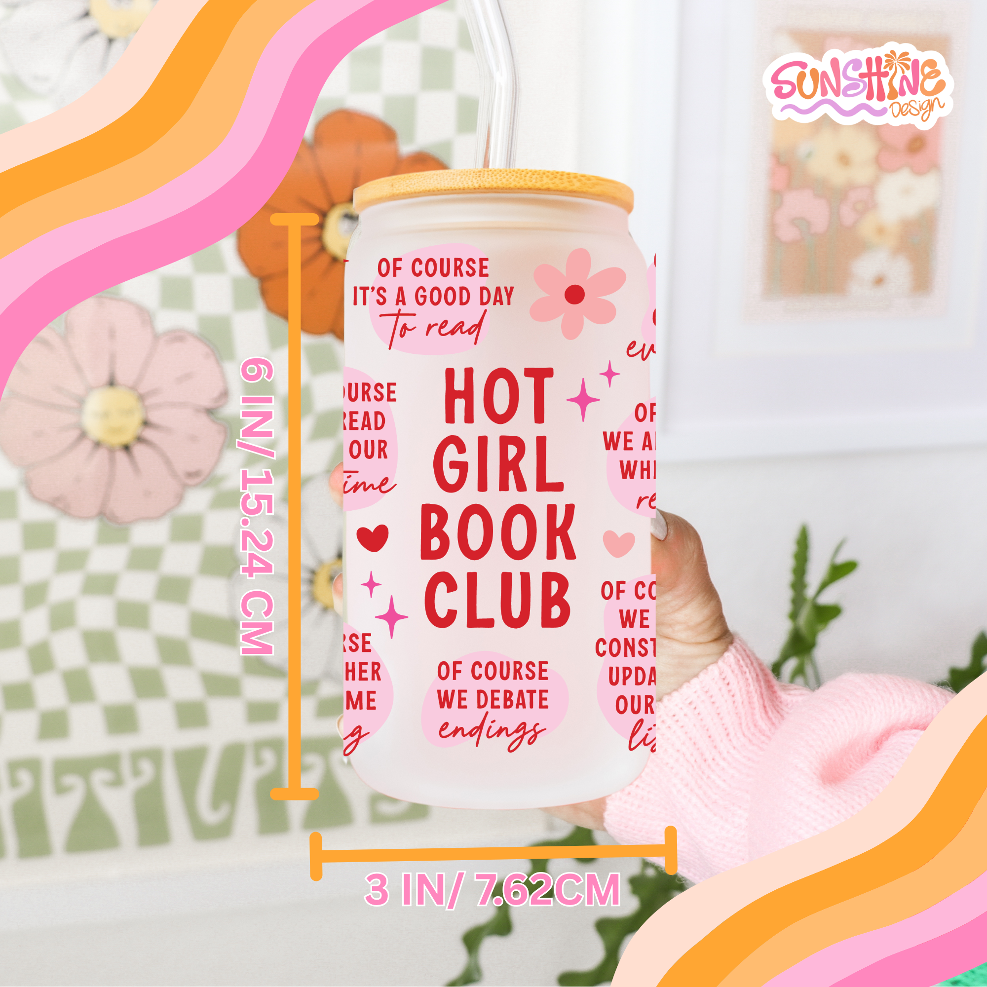 Hot Girls Book Club Glass Cup 4