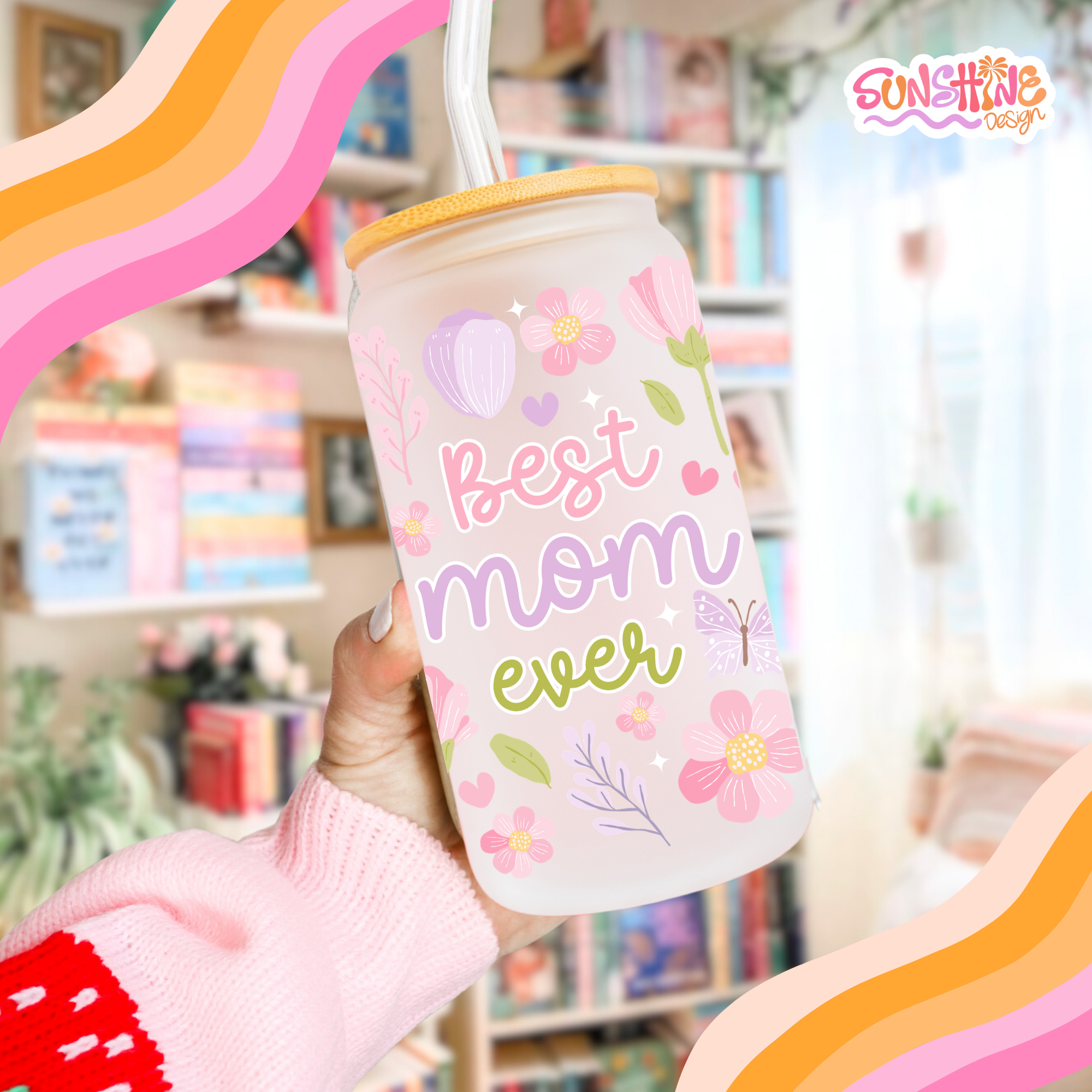 Best Mom Ever Glass Cup 2