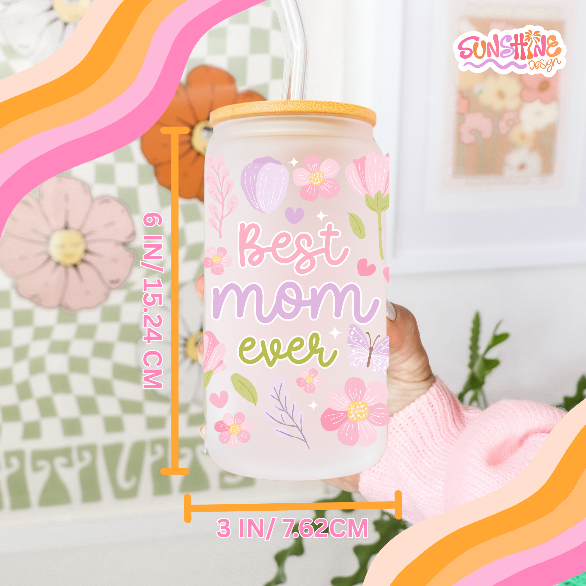 Best Mom Ever Glass Cup 4