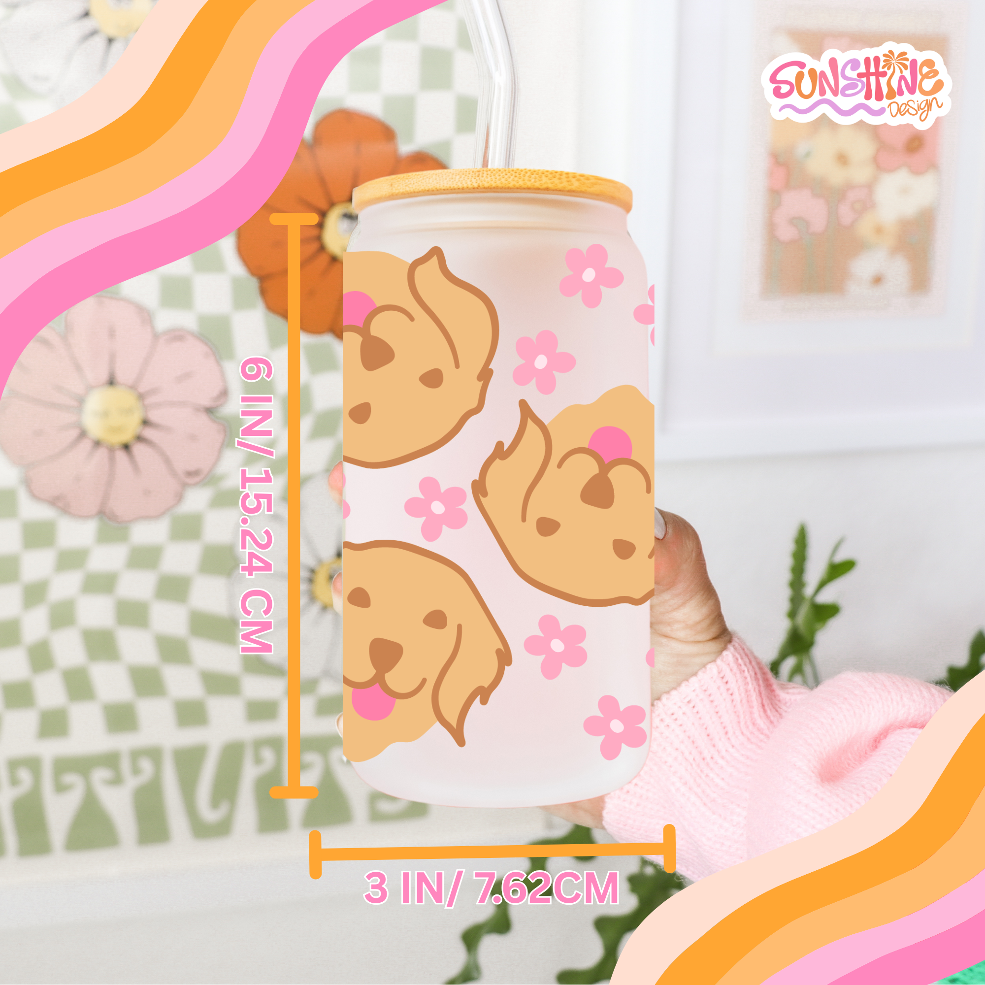 Golden Retriever Glass Cup 4