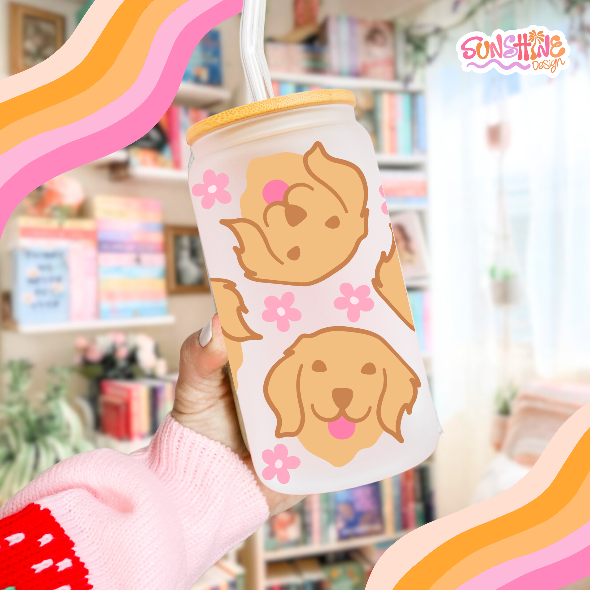Golden Retriever Glass Cup 2