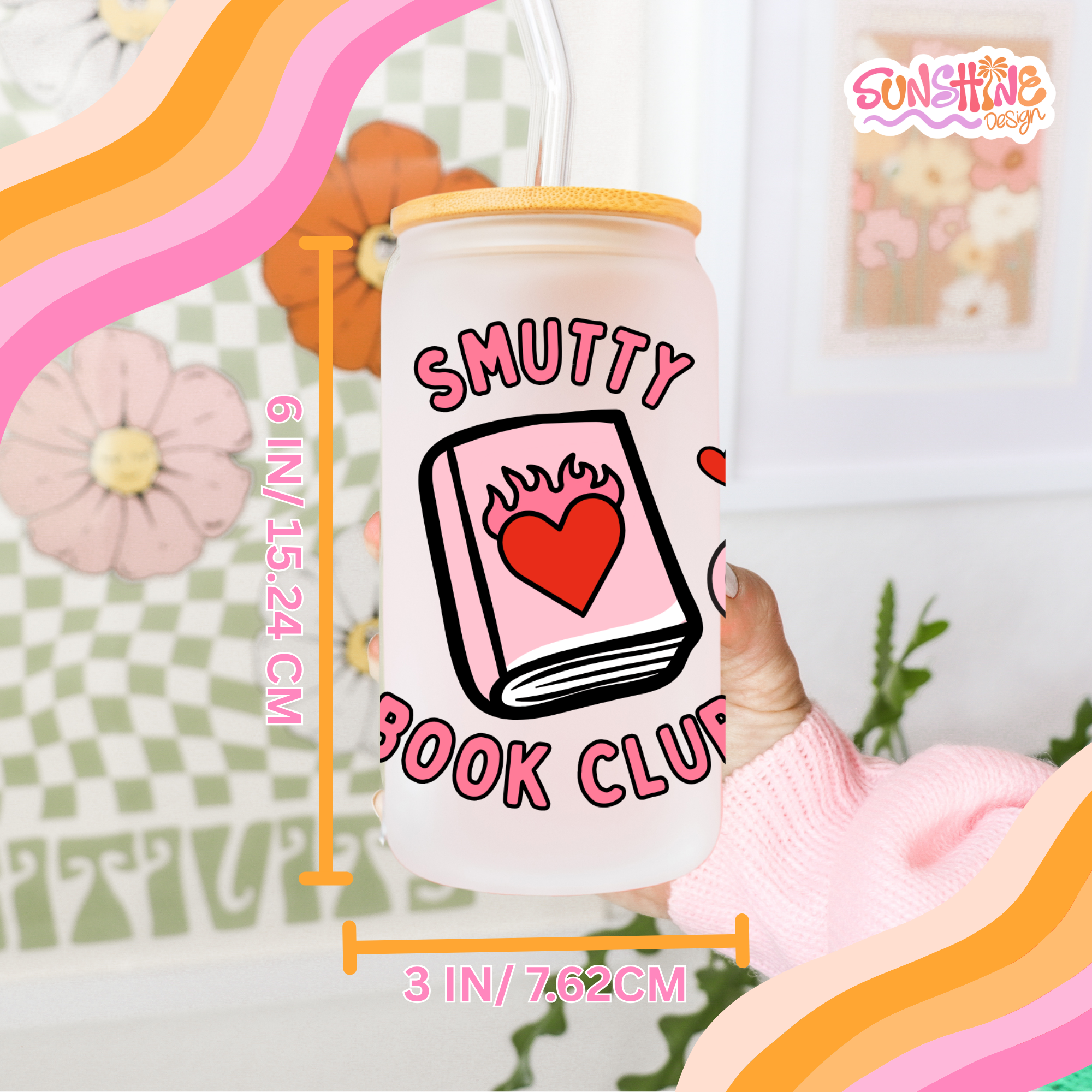 Smutty Book Club Glass Cup 5