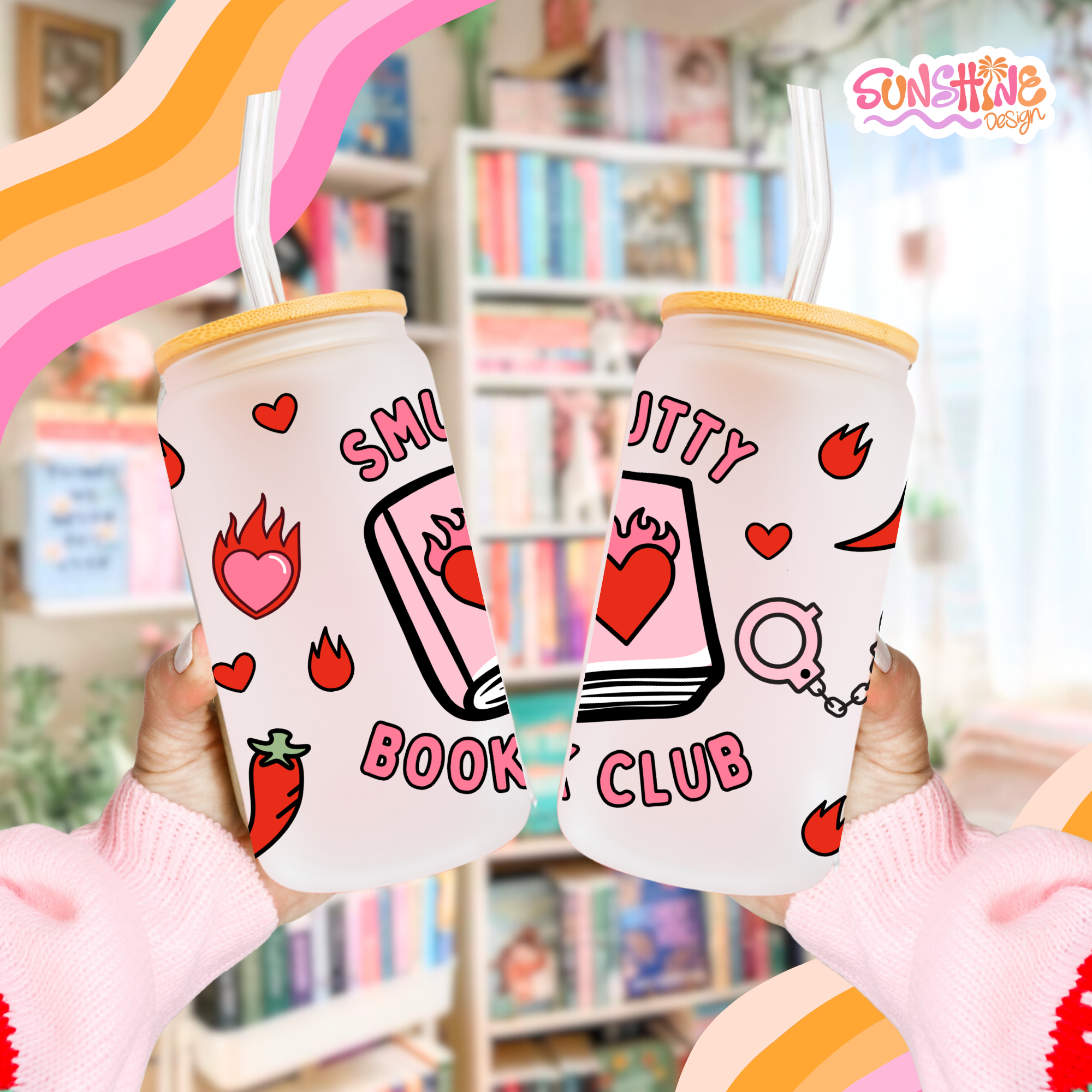 Smutty Book Club Glass Cup 3