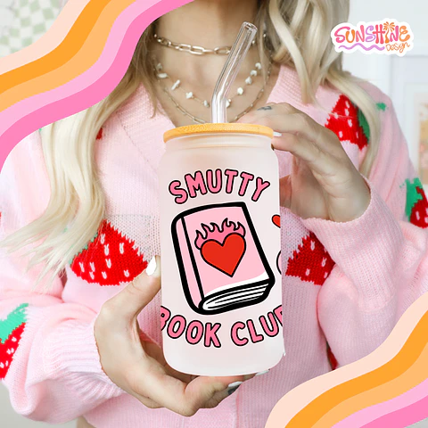 Smutty Book Club Glass Cup