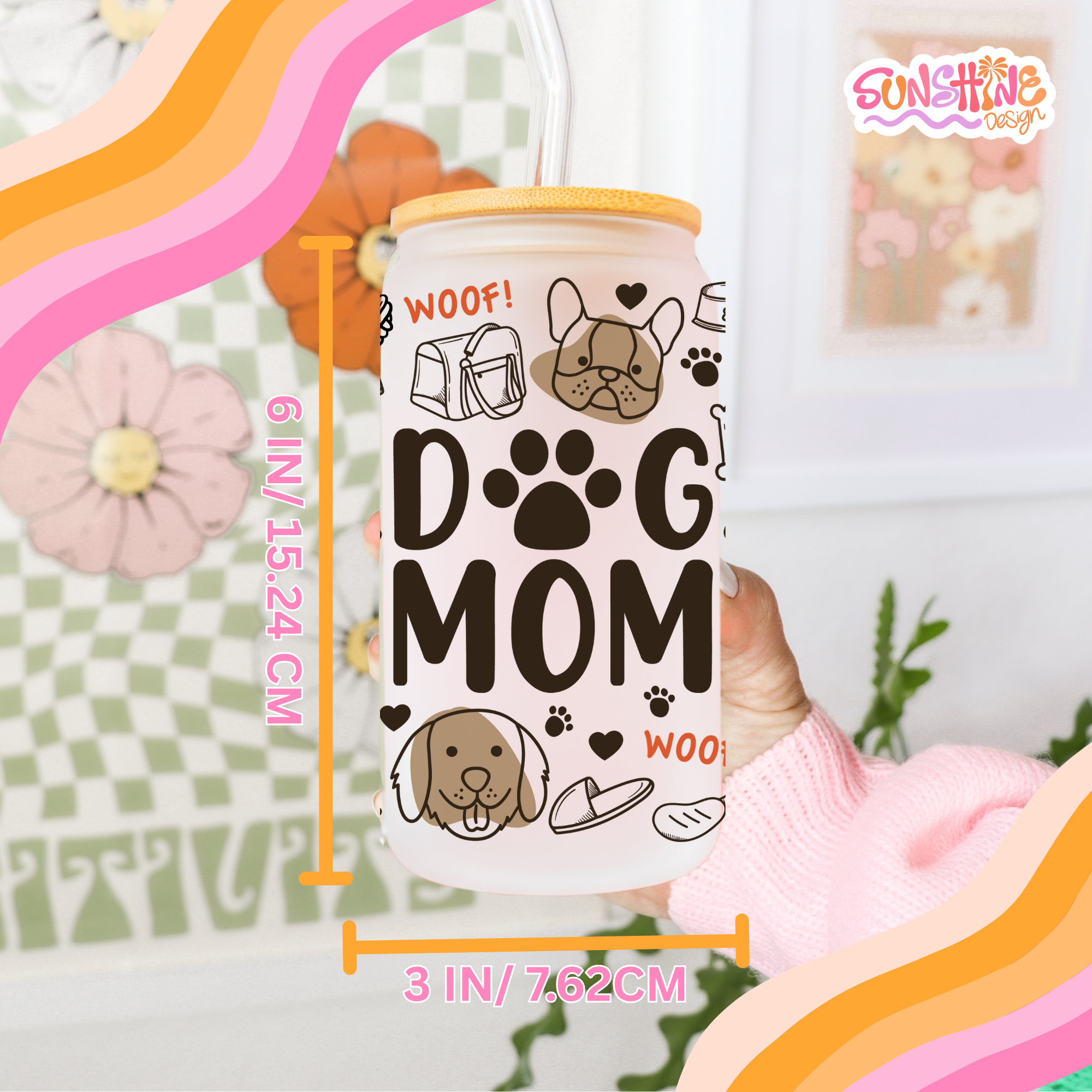 Dog Mom Glass Cup 4