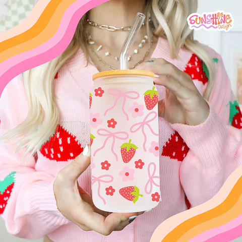Berry Cute Glass Cup