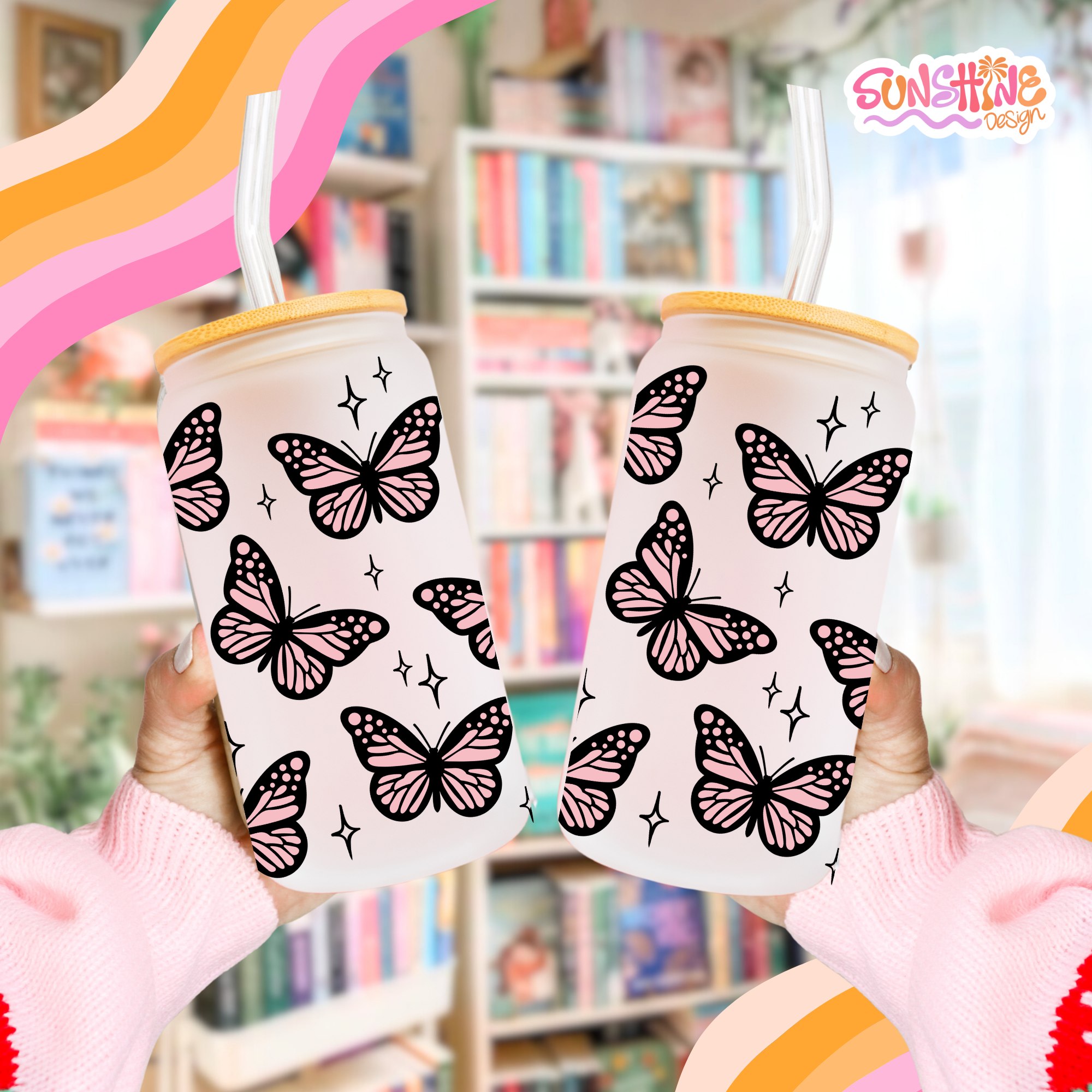 Butterfly Magic Glass Cup 3