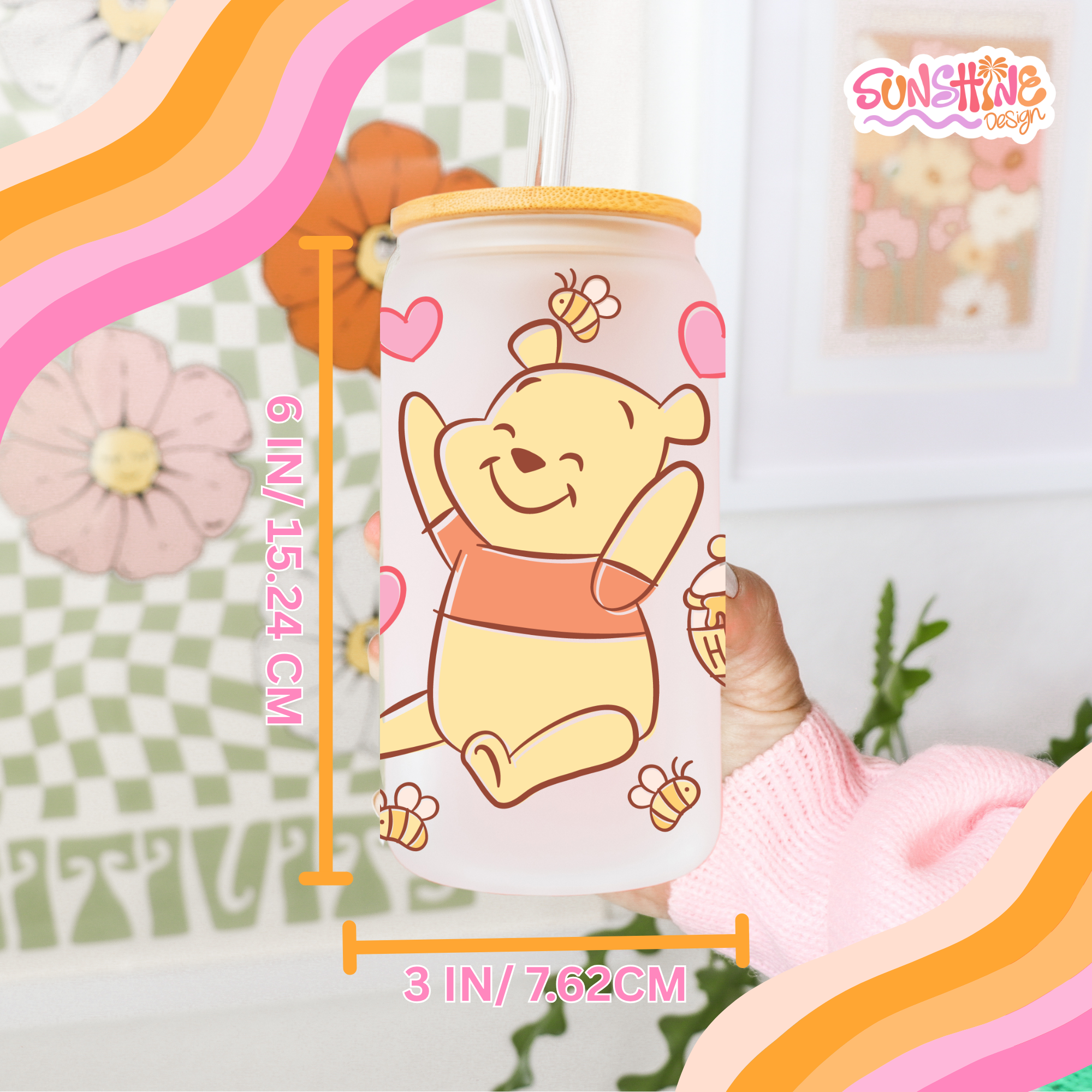 Honey Bear Glass Cup 4