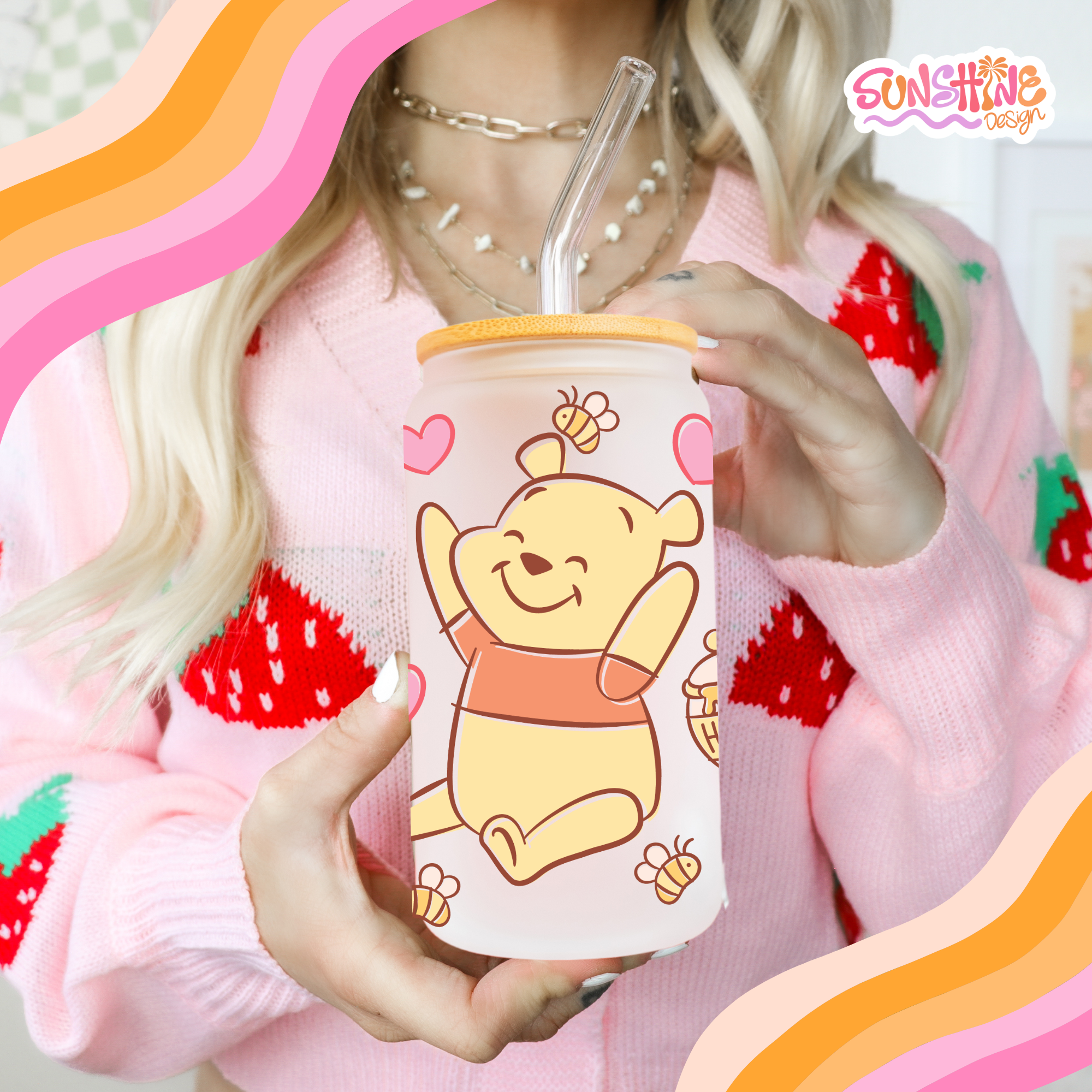 Honey Bear Glass Cup 1