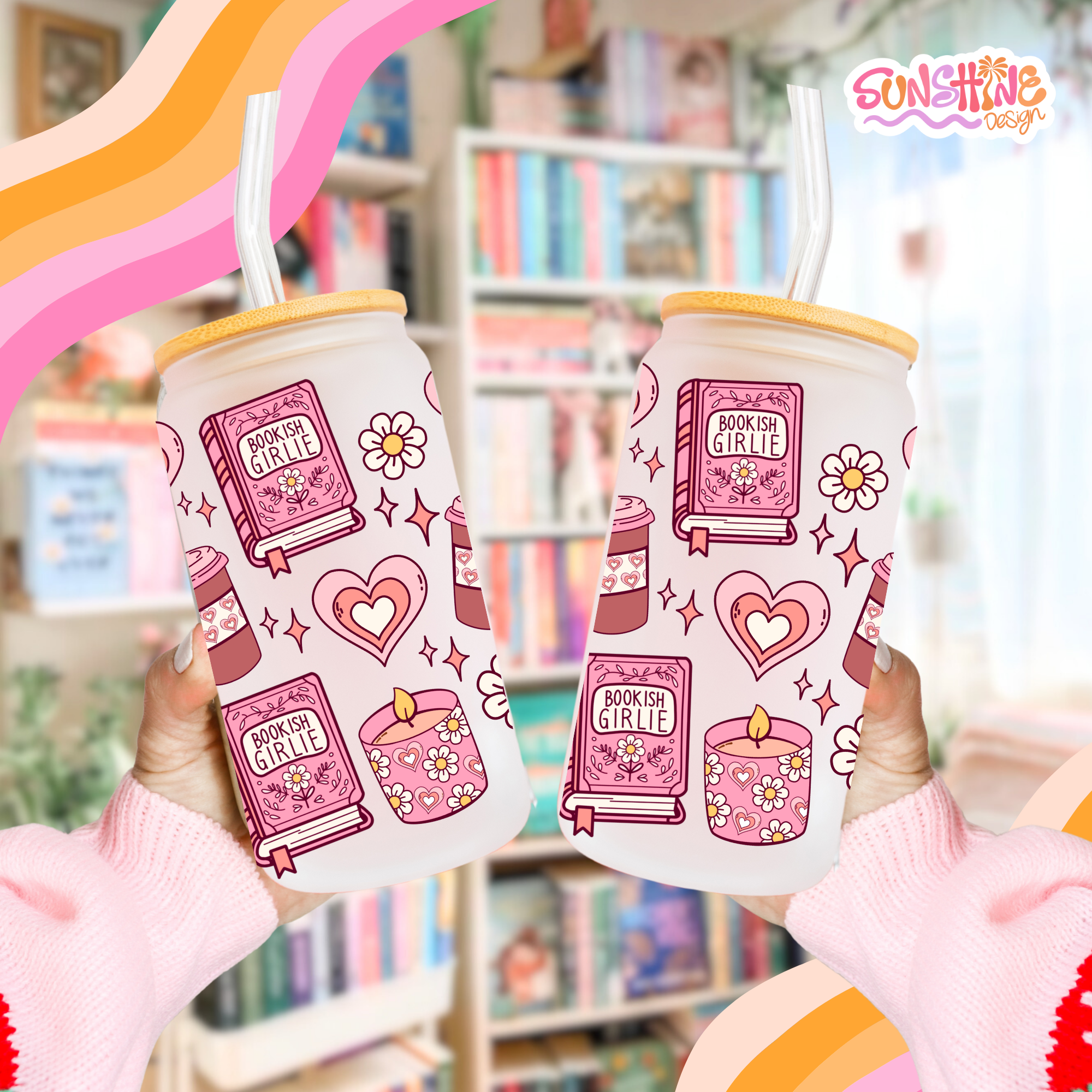 Bookish Girlie Glass Cup 3