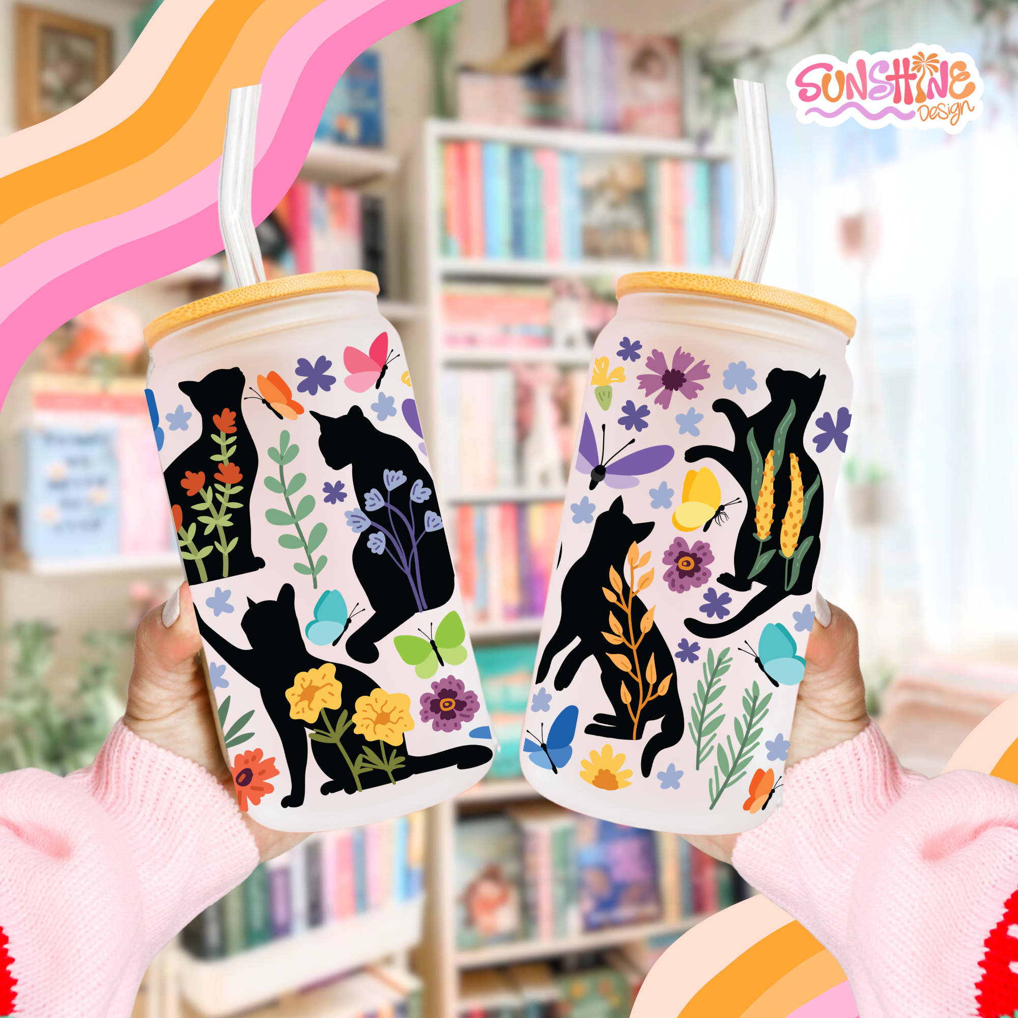 Mystic Kitty Glass Cup 3