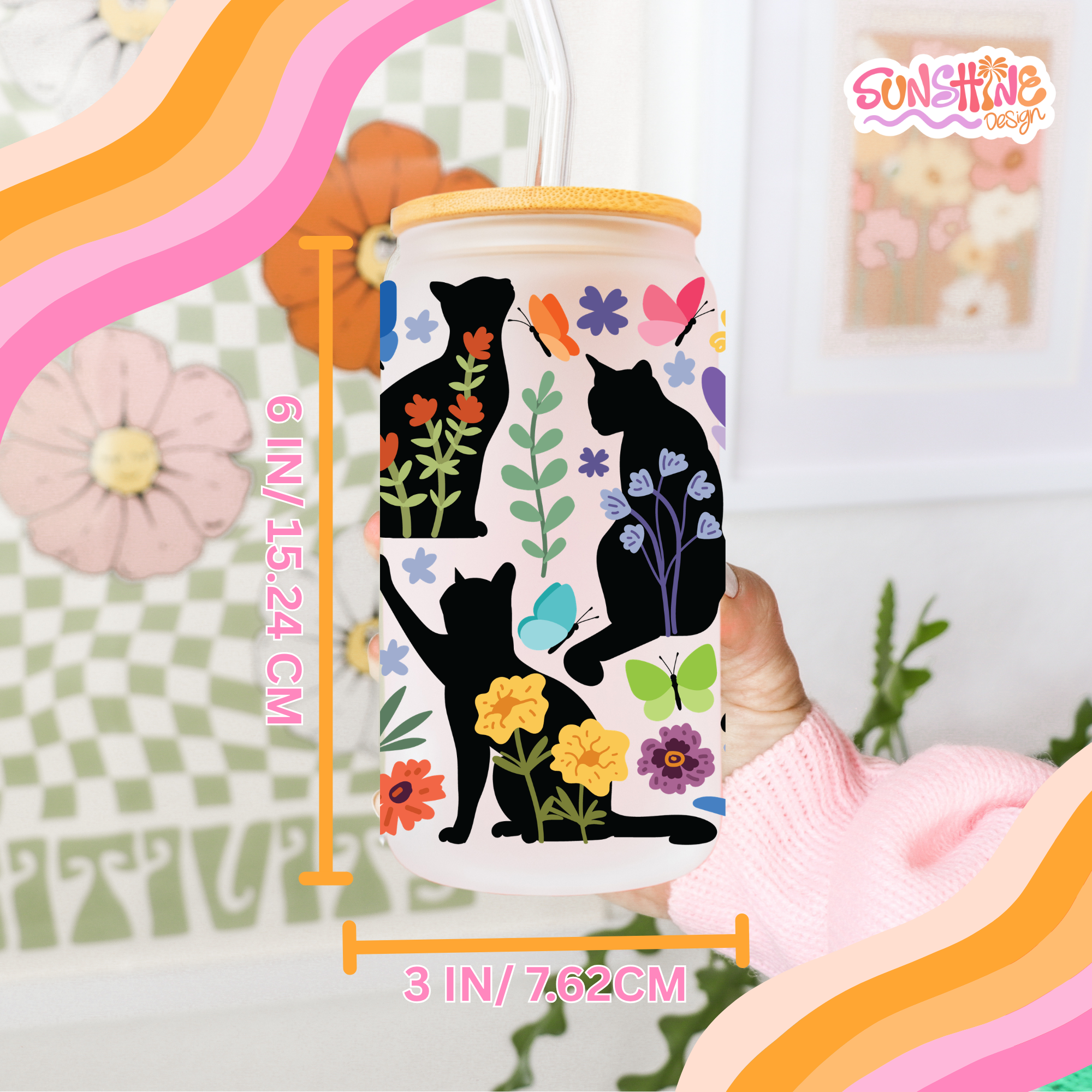 Mystic Kitty Glass Cup 4