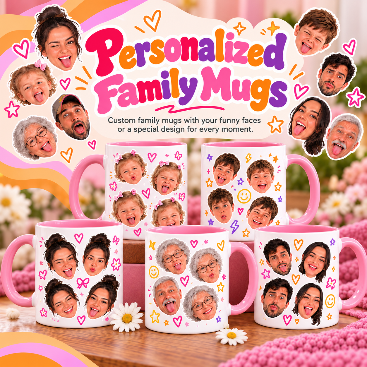 Personalized Funny Faces Mugs 1
