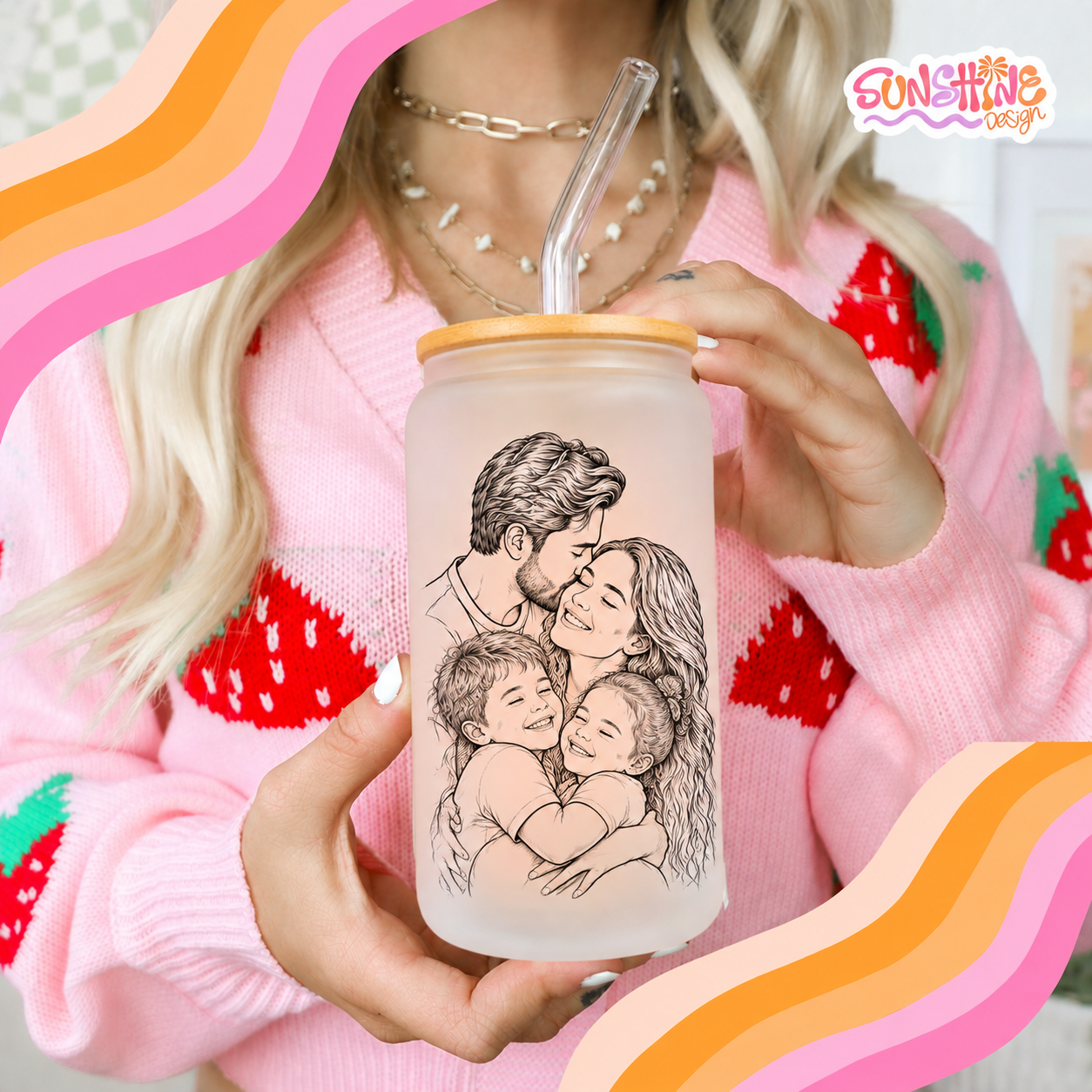 Personalized Family Glass Cups 2