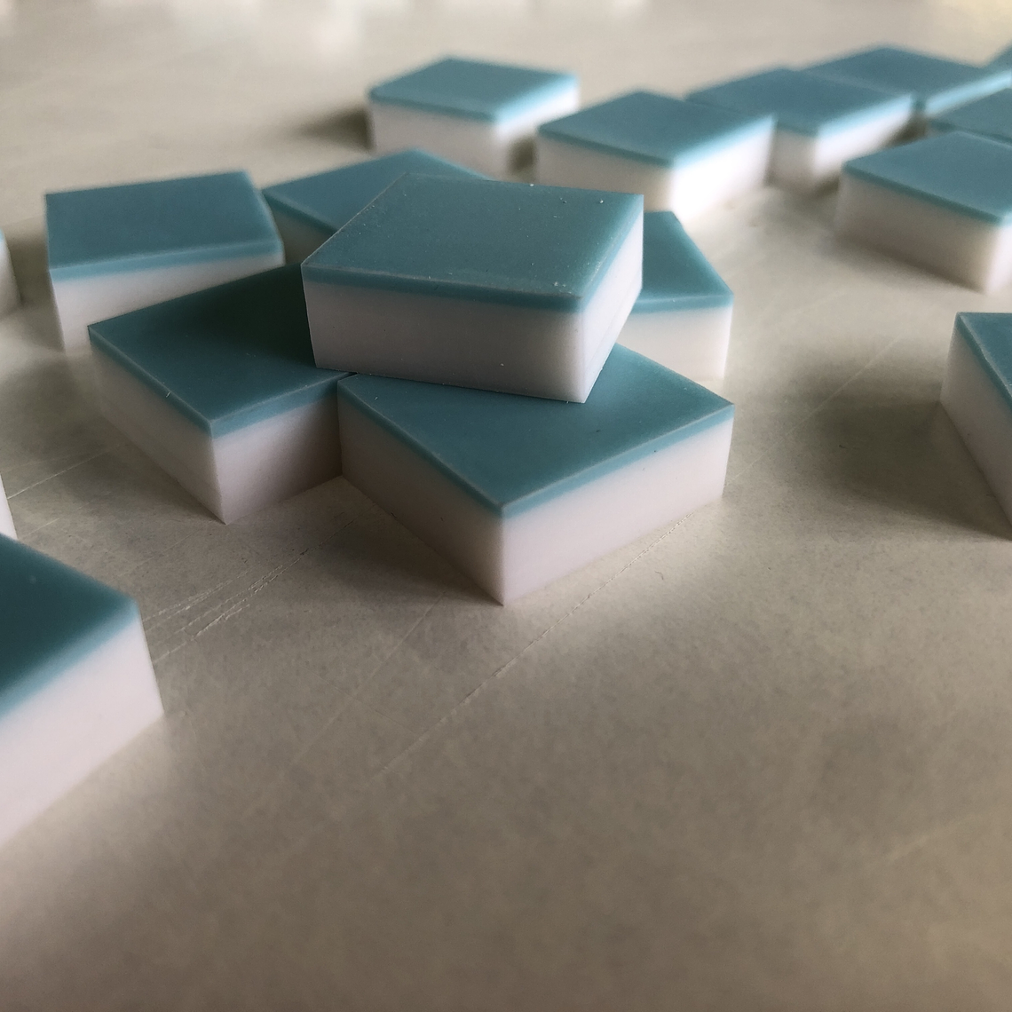 Borracha para carimbo - quadrado 2cm 1