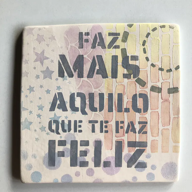 Stencil +Feliz 12x15cm 8