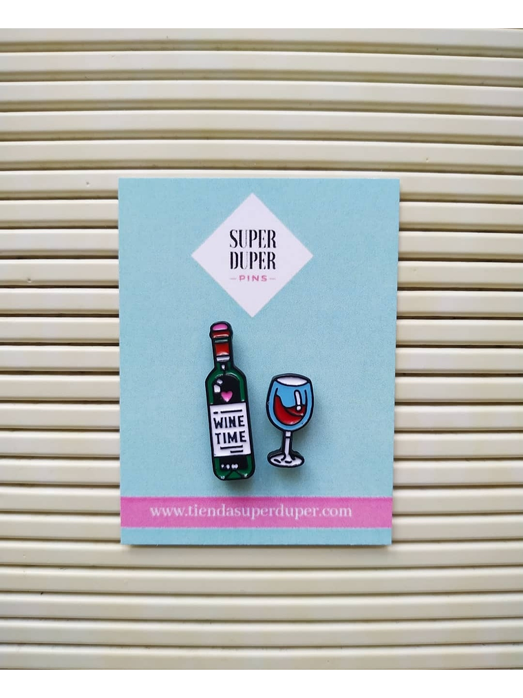 Botella de vino y copa - Wine time 1