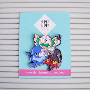 Rowlet, Popplio y Litten - Pokémon