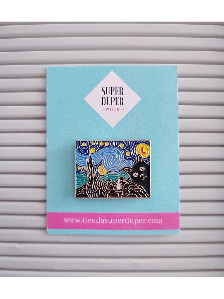 La noche estrellada con gato 🐱 1