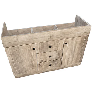Mueble Vanitorio Base Sin Cubierta Wood Super Muebles SMD120W (120x45x80cm)