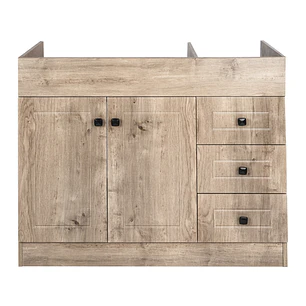 Mueble Vanitorio Base Sin Cubierta Wood Super Muebles SM100PHDW (100x45x80cm)
