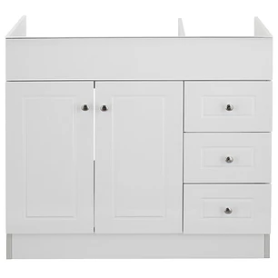 Mueble Vanitorio Base Sin Cubierta Blanco Super Muebles SM100PHDB (100x45x80cm)