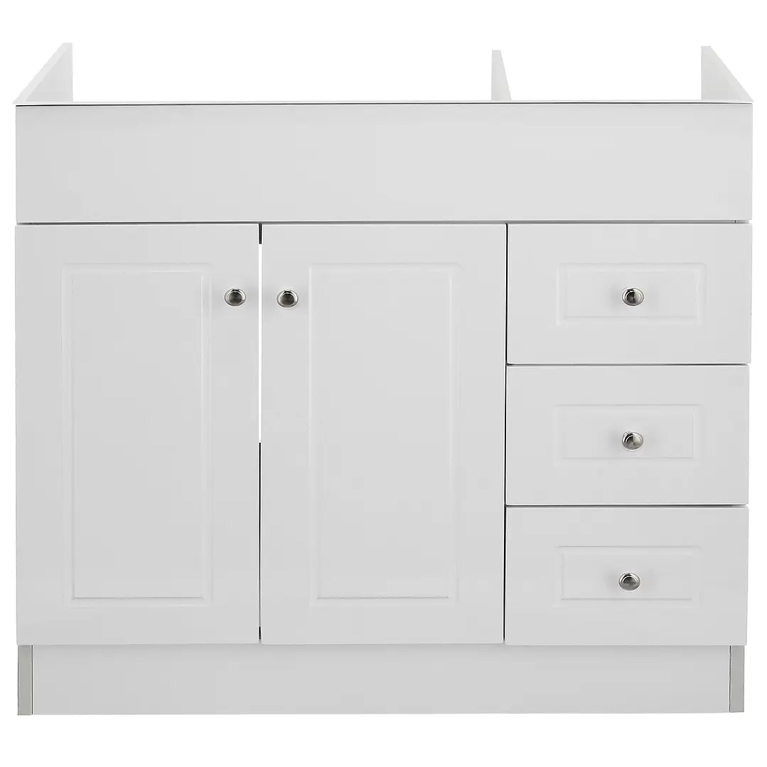 Mueble Vanitorio Base Sin Cubierta Blanco Super Muebles SM100PHDB (100x45x80cm) 1