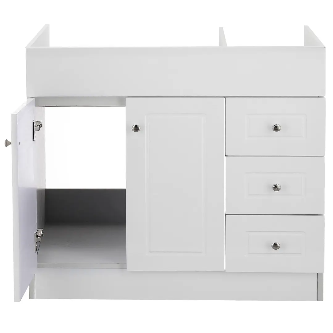 Mueble Vanitorio Base Sin Cubierta Blanco Super Muebles SM100PHDB (100x45x80cm) 2