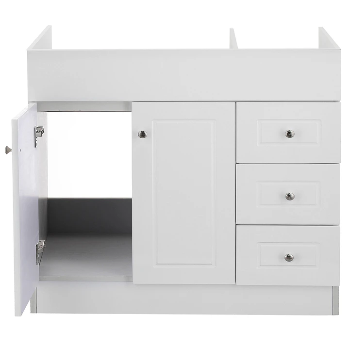 Mueble Vanitorio Base Sin Cubierta Blanco Super Muebles SM100PHDB (100x45x80cm) 2