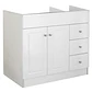 Mueble Vanitorio Base Sin Cubierta Blanco Super Muebles SM100PHDB (100x45x80cm) - Miniatura 3