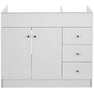 Mueble Vanitorio Base Sin Cubierta Blanco Super Muebles SM120PHDB (120x45x80cm)