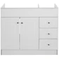 Mueble Vanitorio Base Sin Cubierta Blanco Super Muebles SM120PHDB (120x45x80cm) - Miniatura 1