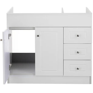Mueble Vanitorio Base Sin Cubierta Blanco Super Muebles SM120PHDB (120x45x80cm)