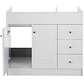 Mueble Vanitorio Base Sin Cubierta Blanco Super Muebles SM120PHDB (120x45x80cm) - Miniatura 2
