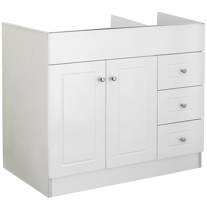 Mueble Vanitorio Base Sin Cubierta Blanco Super Muebles SM120PHDB (120x45x80cm) 3