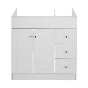 Mueble Vanitorio Base Sin Cubierta Blanco Super Muebles SM80PHDB (80x45x80cm)