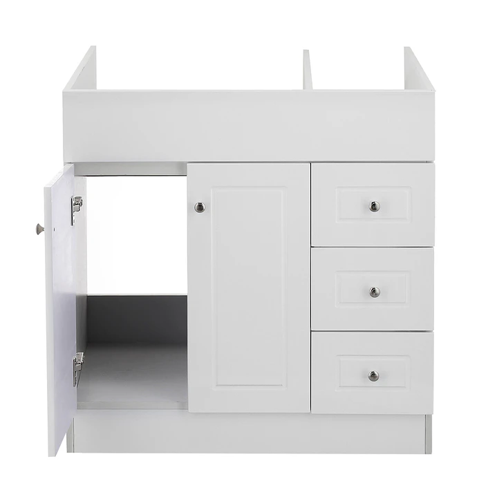 Mueble Vanitorio Base Sin Cubierta Blanco Super Muebles SM80PHDB (80x45x80cm) 2