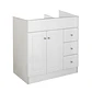 Mueble Vanitorio Base Sin Cubierta Blanco Super Muebles SM80PHDB (80x45x80cm) - Miniatura 3