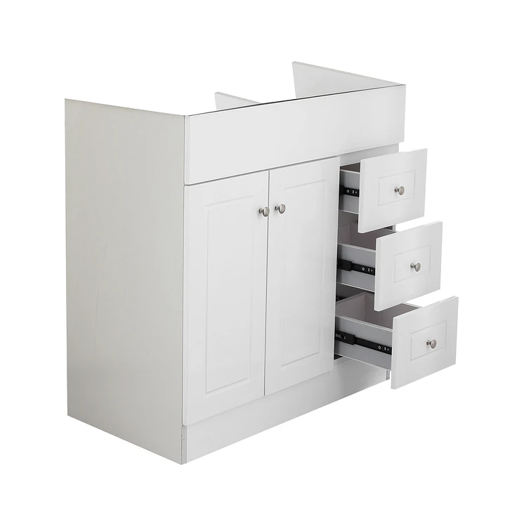 Mueble Vanitorio Base Sin Cubierta Blanco Super Muebles SM80PHDB (80x45x80cm) 4