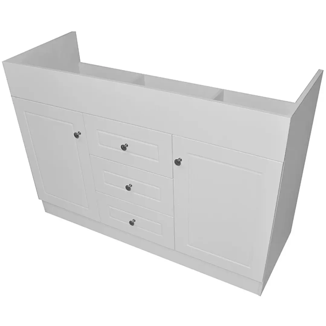 Mueble Vanitorio Base Sin Cubierta Blanco Super Muebles SMD120 (120x47x80cm) 3
