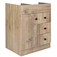 Mueble Vanitorio Base Sin Cubierta Wood Super Muebles 70PHNW (70x45x80cm) - Miniatura 3