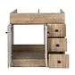 Mueble Vanitorio Base Sin Cubierta Wood Super Muebles SMB80PHW (80x47x80cm) - Miniatura 2