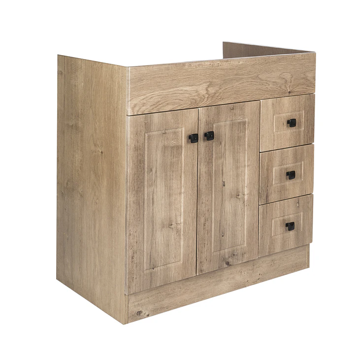 Mueble Vanitorio Base Sin Cubierta Wood Super Muebles SMB80PHW (80x47x80cm) 3