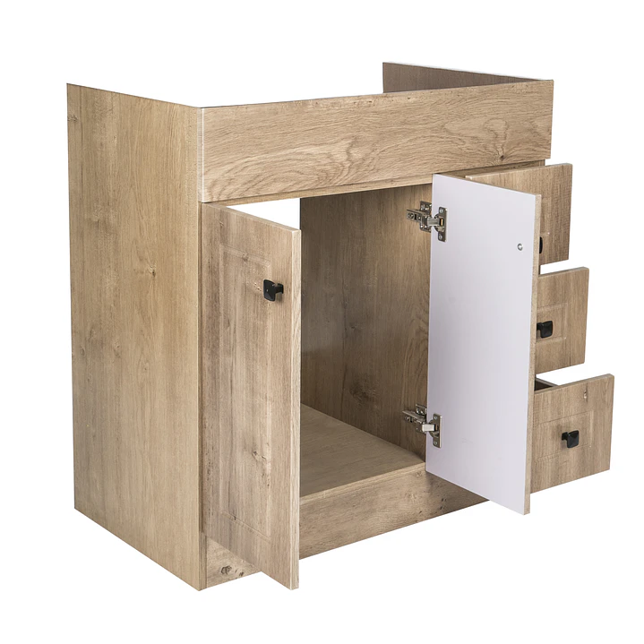 Mueble Vanitorio Base Sin Cubierta Wood Super Muebles SMB80PHW (80x47x80cm) 4