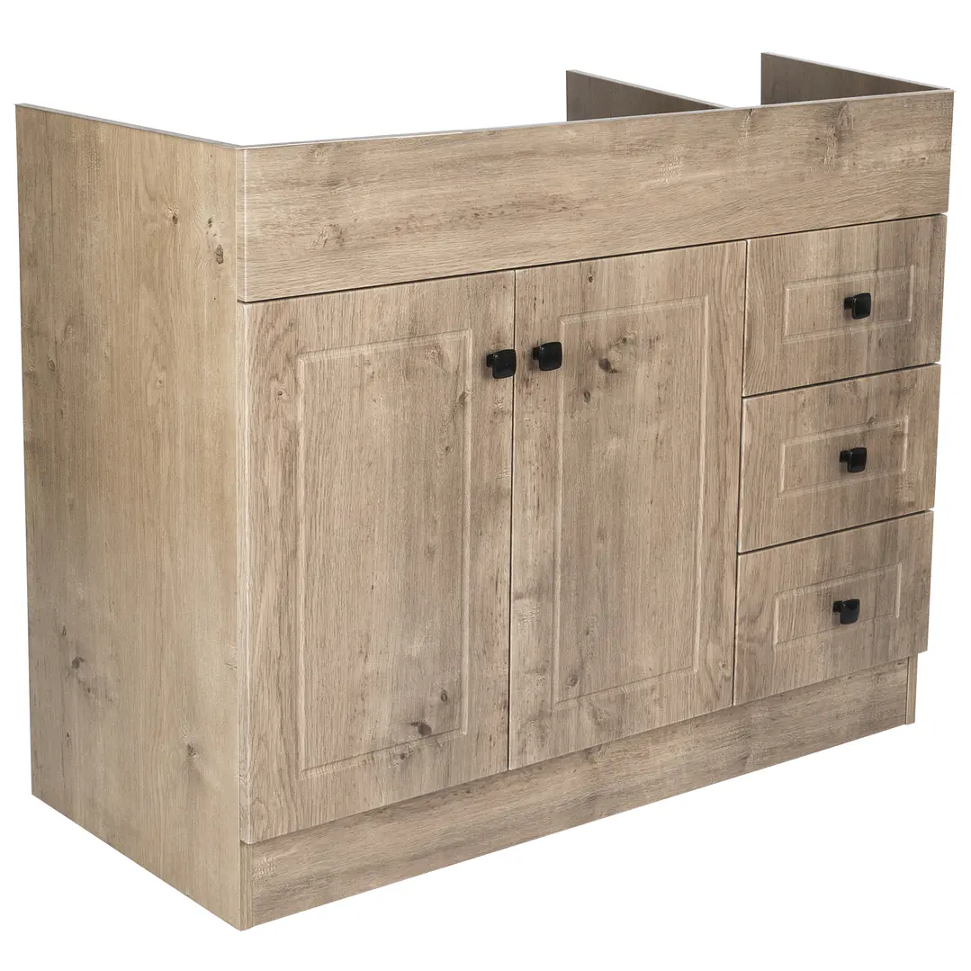 Mueble Vanitorio Base Sin Cubierta Wood Super Muebles SM120PHDW (120x45x80cm) 3